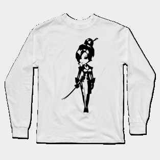 Neostone Fighter (hitman) minimal silhouette white Long Sleeve T-Shirt